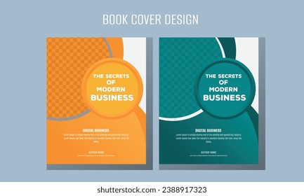 Plantillas de portada de libros de presentación vectoriales de diseño de portafolio.