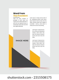 Portfolio design vector se, modern report business, flyers, poster template, Abstract yellow graphic square shape, cover book presentation, Minimal brochure layout