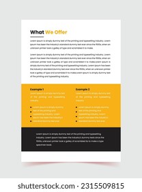 Portfolio design vector set, flyers, poster template, Abstract yellow graphic square shape, cover book presentation, Minimal brochure layout, modern report business