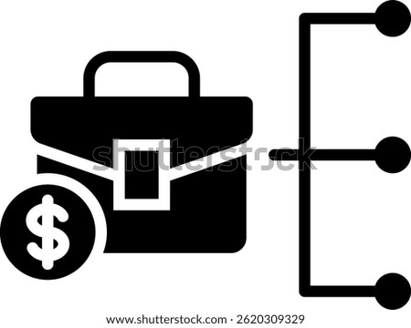Portfolio Diversification Icon Glyph Vector Illustration
