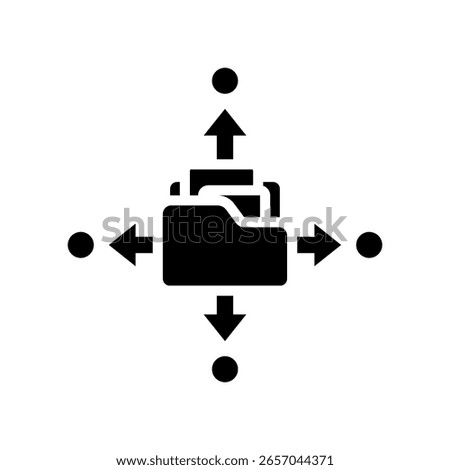 Portfolio Diversification Icon Glyph Vector Illustration