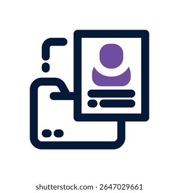 ícone duotônico do portfolio. Ícone vetorial moderno e elegante para sites, aplicativos móveis, materiais de marketing e design corporativo. Totalmente dimensionável e pronto para uso.