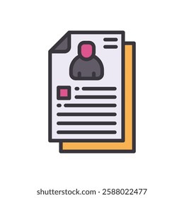 portfolio filled color icon. vector icon for your website, mobile, presentation, and logo design.