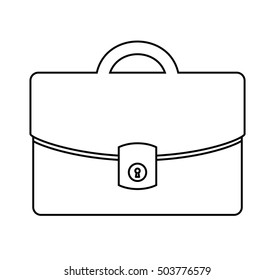 portfolio flat line icon vector illustration design