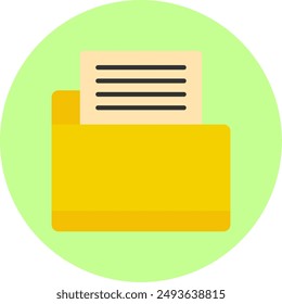 Portfolio Flat Multi Color Vector Icon Design