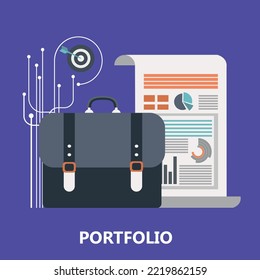 Portfolio flat vector concept design