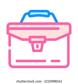 portfolio folder color icon vector. portfolio folder sign. isolated symbol illustration
