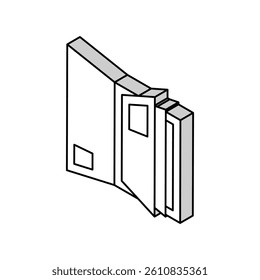 portfolio folder isometric icon vector. portfolio folder sign. isolated symbol illustration