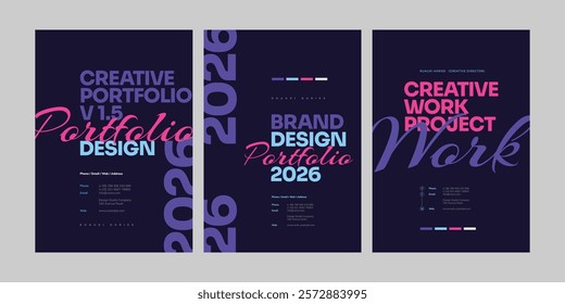 portfolio front cover design for graphic designer