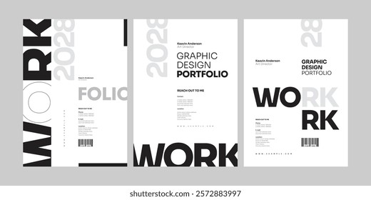 portfolio front cover design for graphic designer