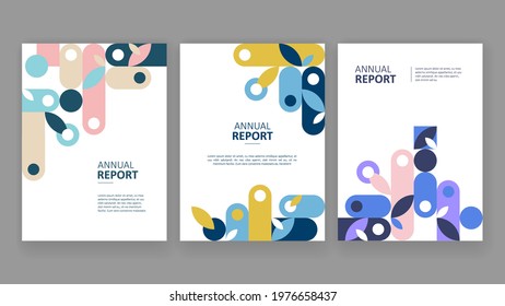 Portfolio geometric abstract design vector set. Design for wallpaper, background, wall decor, cover, print, card, branding. Vector illustration.