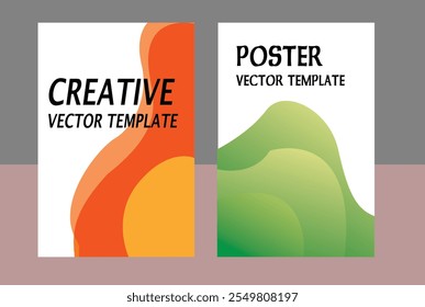 Portfolio geometric design vector set. Abstract blue liquid graphic gradient circle shape on cover book presentation. Minimal brochure layout and modern report business flyers poster template.