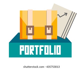 Portfolio graphic. Flat vector illustration.