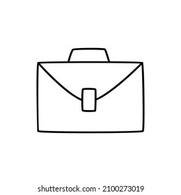 Portfolio Icon  in black line style icon, style isolated on white background