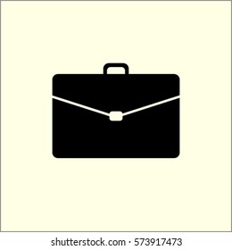 Portfolio icon, briefcase vector illustration