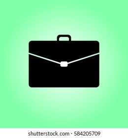 Portfolio icon, briefcase vector illustration