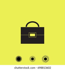 Portfolio icon, briefcase vector illustration