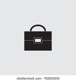 Portfolio icon, briefcase vector illustration