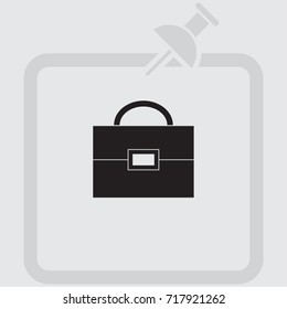 Portfolio icon, briefcase vector illustration