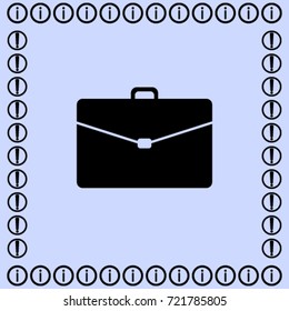Portfolio icon, briefcase vector illustration