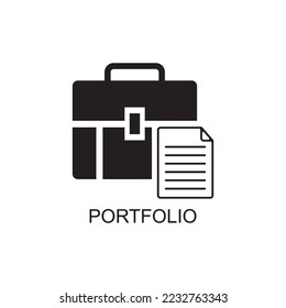 icono de portafolios, vector de icono de negocio