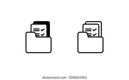 Portfolio icon design with white background stock illustration