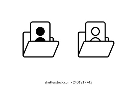 Portfolio-Icon-Design mit weißem Hintergrund, Stockillustration