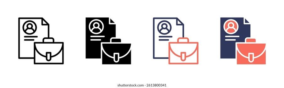 Portfolio Icon Element For Design And Vector