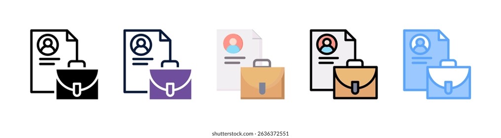 Portfolio Icon Element For Design And Vector