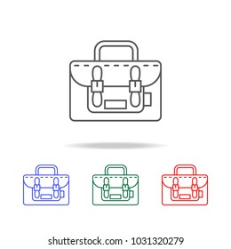 portfolio icon. Elements in multi colored icons for mobile concept and web apps. Icons for website design and development, app development on white background