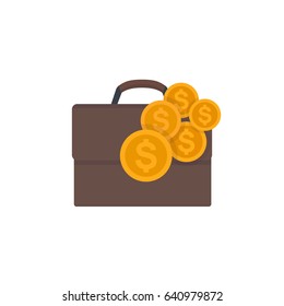 portfolio icon, flat style