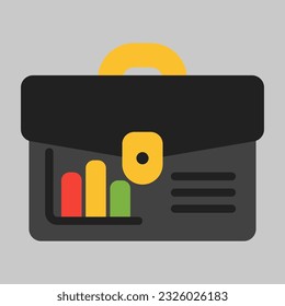 Portfolio icon in flat style, use for website mobile app presentation