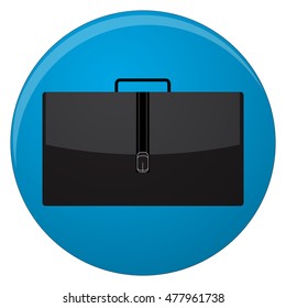 Portfolio icon flat. Suitcase and briefcase icon, business briefcase. Vector illustration