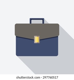 Portfolio Icon. Flat Vector Icon With Long Shadow Design Collection.