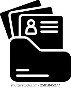 Portfolio Icon Glyph Vector Illustration
