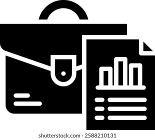 Portfolio Icon Glyph Vector Illustration