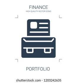 portfolio icon. high quality filled portfolio icon on white background. from finance collection flat trendy vector portfolio symbol. use for web and mobile