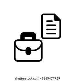 Portfolio icon isolate white background stock illustration.