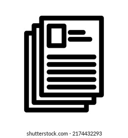 portfolio icon or logo isolated sign symbol vector illustration - high quality black style vector icons
