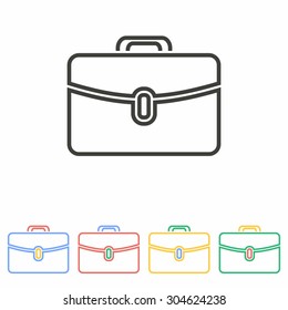 Portfolio icon  on white background. Vector illustration.
