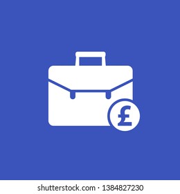 portfolio icon with pound, vector