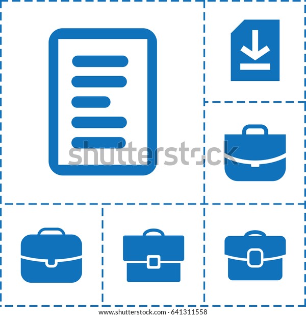 Portfolio Icon Set 6 Portfolio Filled Stock Vector Royalty Free