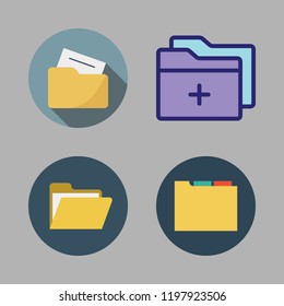 portfolio icon set. vector set about folder icons set.