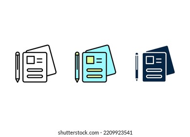 Portfolio icon. Simple element illustration. Portfolio concept outline symbol design.