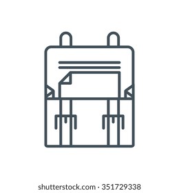 Portfolio icon suitable for info graphics, websites and print media and  interfaces. Line vector icon.