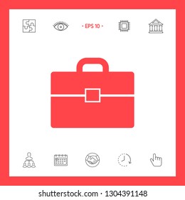 Portfolio icon symbol. Graphic elements for your design