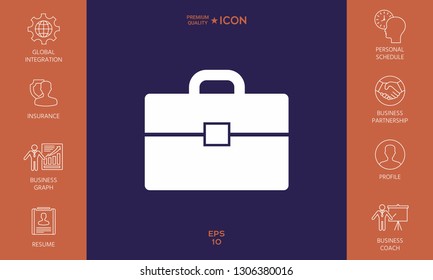 Portfolio icon symbol. Graphic elements for your design