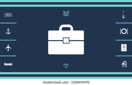 Portfolio icon symbol. Graphic elements for your design