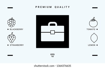 Portfolio icon symbol. Graphic elements for your design