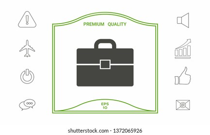Portfolio icon symbol. Graphic elements for your design